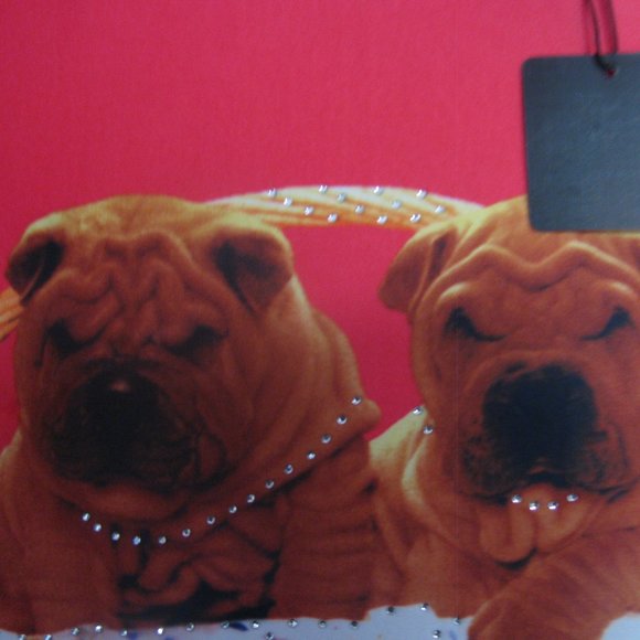 COPY - Jeweled Red Shar Pei puppy dogs photo purse tote - Picture 4 of 7